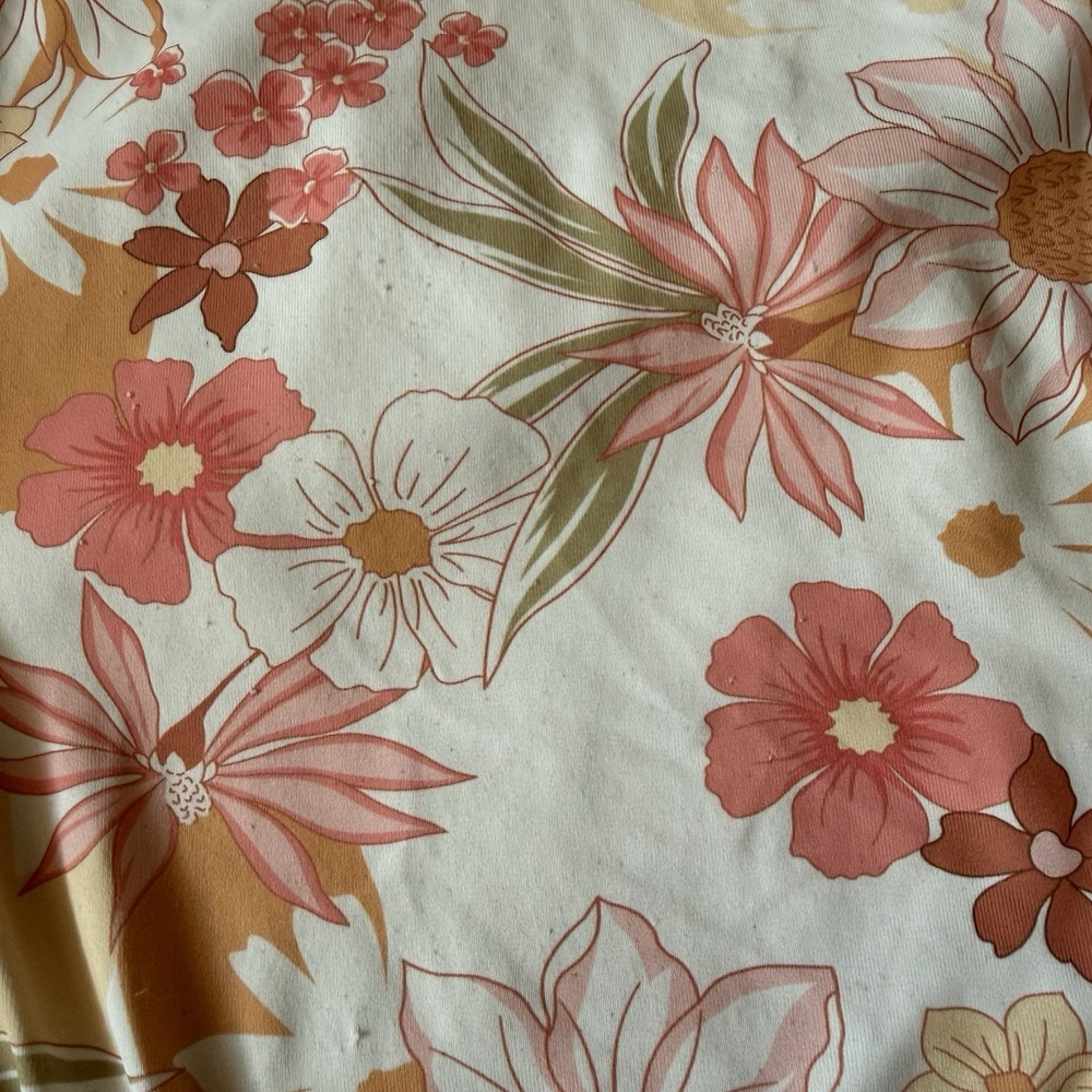 Billabong Floral Halter One Piece Swimsuit Small Retro Boho Swim - Picture 4 of 7